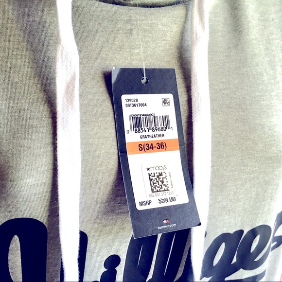 NWT Tommy Hilfiger Women’s Heather Grey Tee Hoodie - Picture 2 of 4